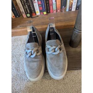 Gianluca Pisati Women’s EU 38 US 8 Grey Suede Platform Fashion Sneakers Shoes